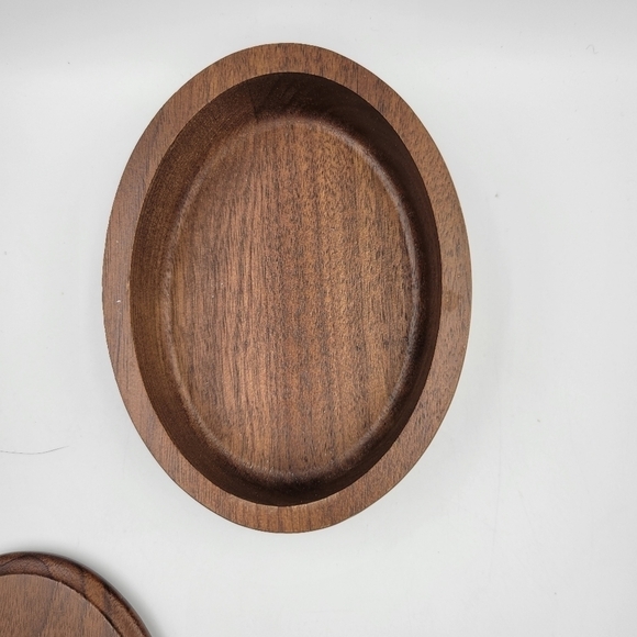 Vintage Torch Small Lidded Wooden Trinket Dish - Picture 3 of 6